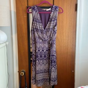 Tory Burch Purple Patterned Dress